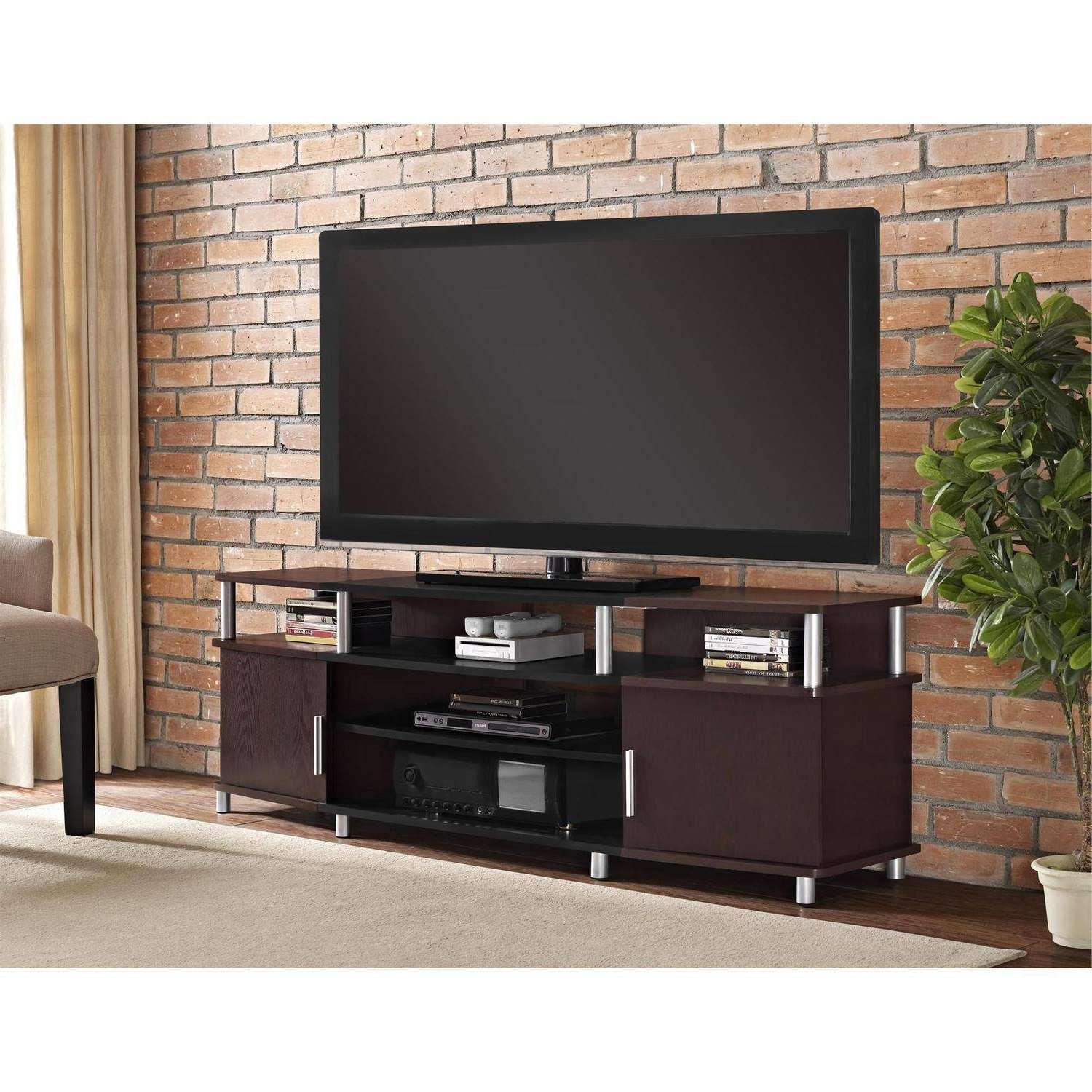 Ameriwood Home Carson Tv Stand For Tvs Up To 70" Wide, Cherry | Ebay Intended For Tv Stands For 70 Inch Tvs (Gallery 1 of 15)