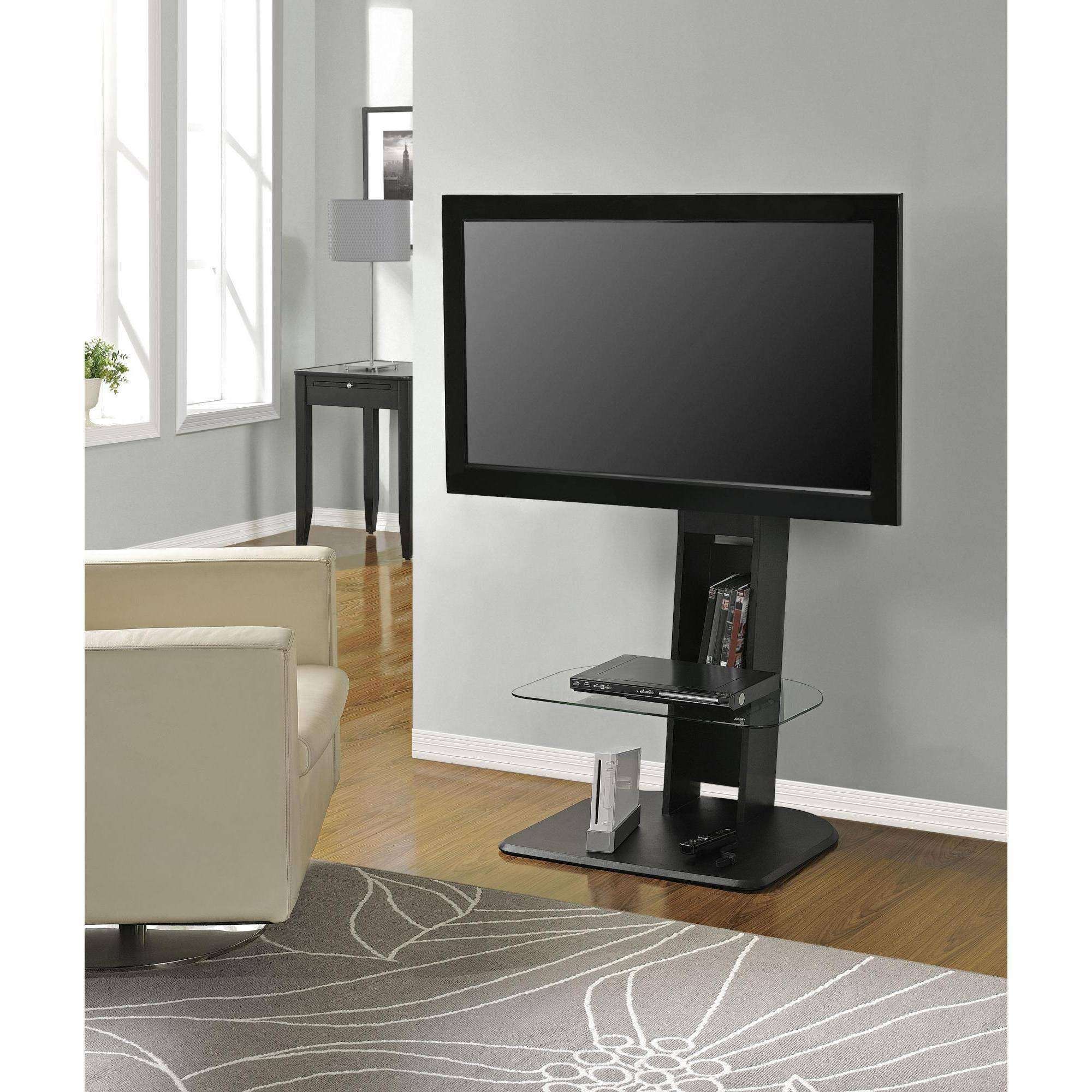 Ameriwood Home Galaxy Tv Stand With Mount For Tvs Up To 50", Black Regarding Sleek Tv Stands (Gallery 1 of 15)