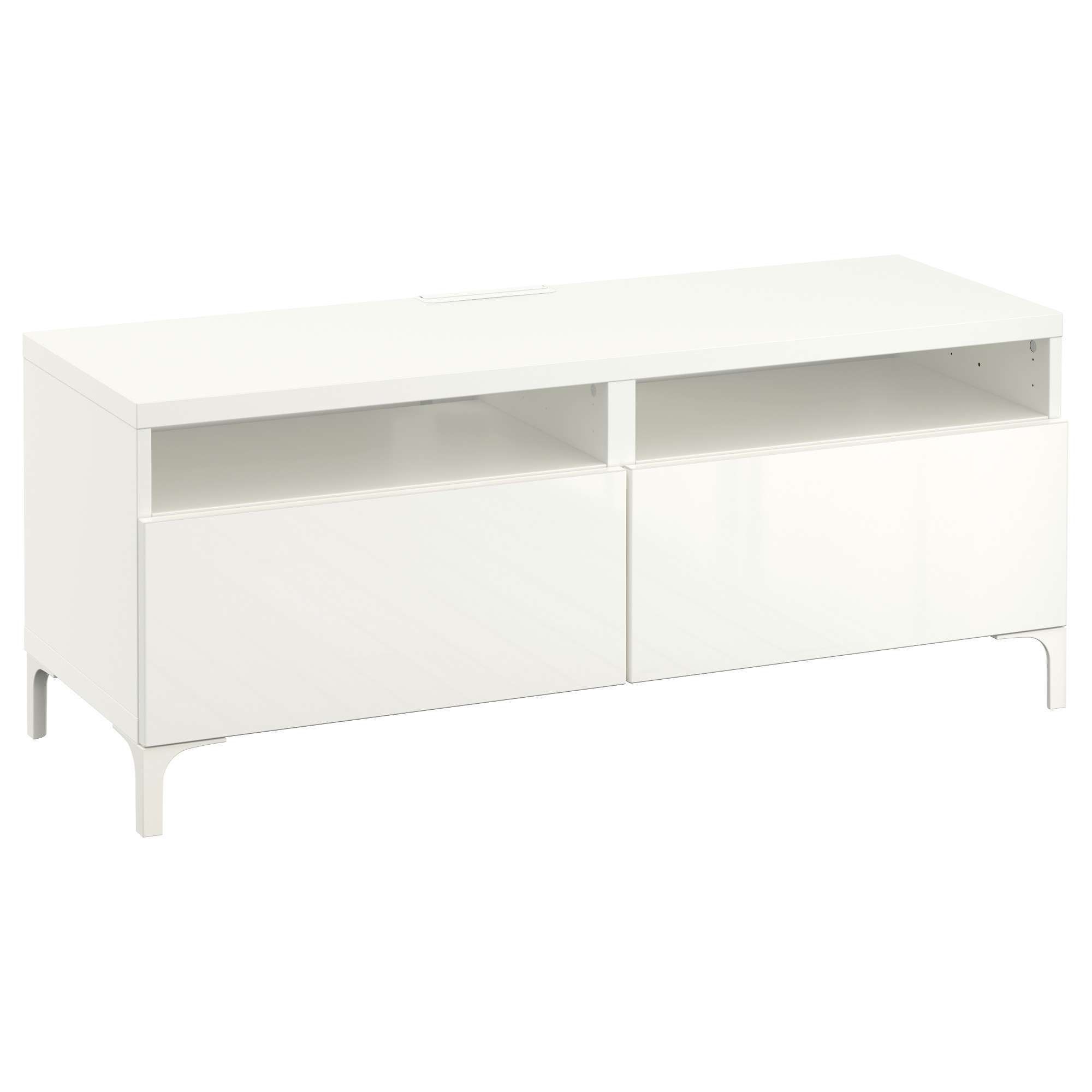 Bestå Tv Unit With Drawers – White/selsviken High Gloss/white Inside White Gloss Tv Stands With Drawers (View 13 of 15)