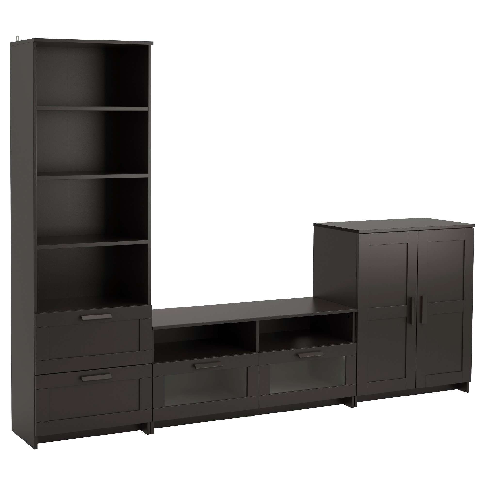 Brimnes Tv Storage Combination Black 260x41x190 Cm – Ikea Intended For Storage Tv Stands (View 3 of 15)