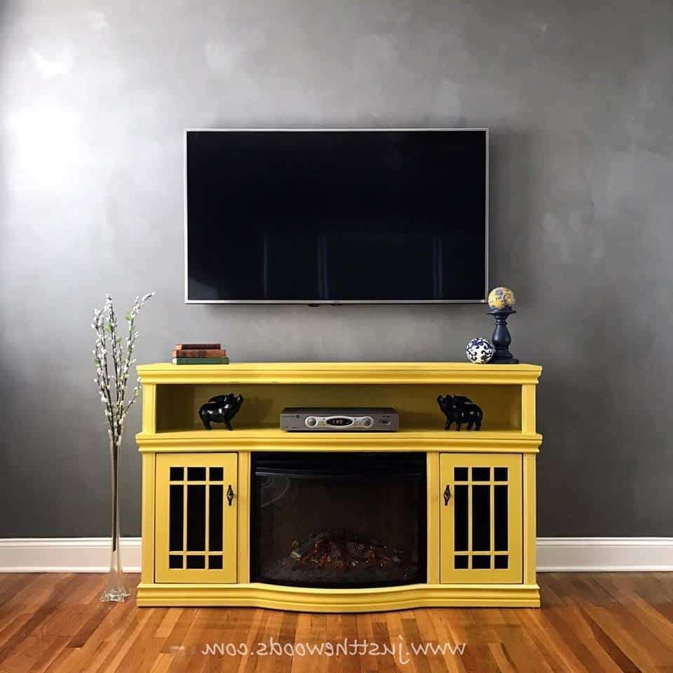 Budget Friendly Diy Tv Standsjust The Woods With Regard To Yellow Tv Stands (Gallery 3 of 15)