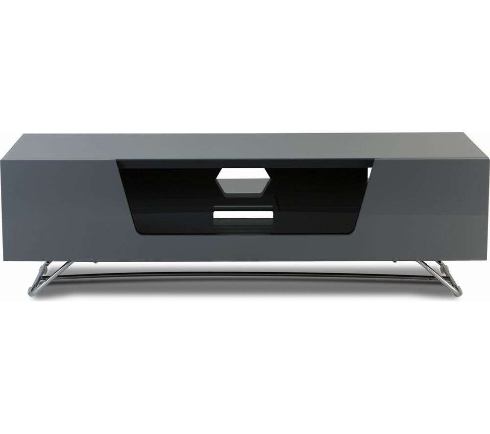 Buy Alphason Chromium 2 1200 Tv Stand – Grey | Free Delivery | Currys Within Grey Tv Stands (Gallery 15 of 15)