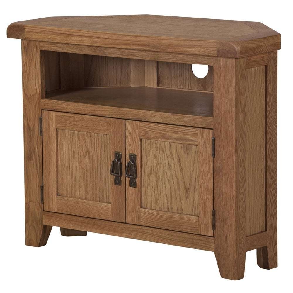 Buy Wexford Oak Corner To Cabinet At Www.tjhughes.co.uk With Low Oak Tv Stands (Gallery 12 of 20)