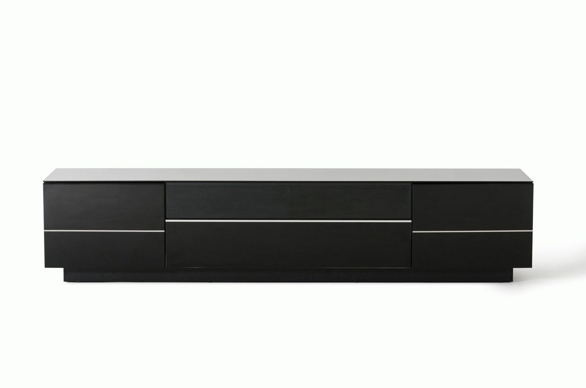 Caeden Contemporary Black High Gloss Tv Stand / Tl6202 – Modern Tv For Black Modern Tv Stands (View 6 of 15)
