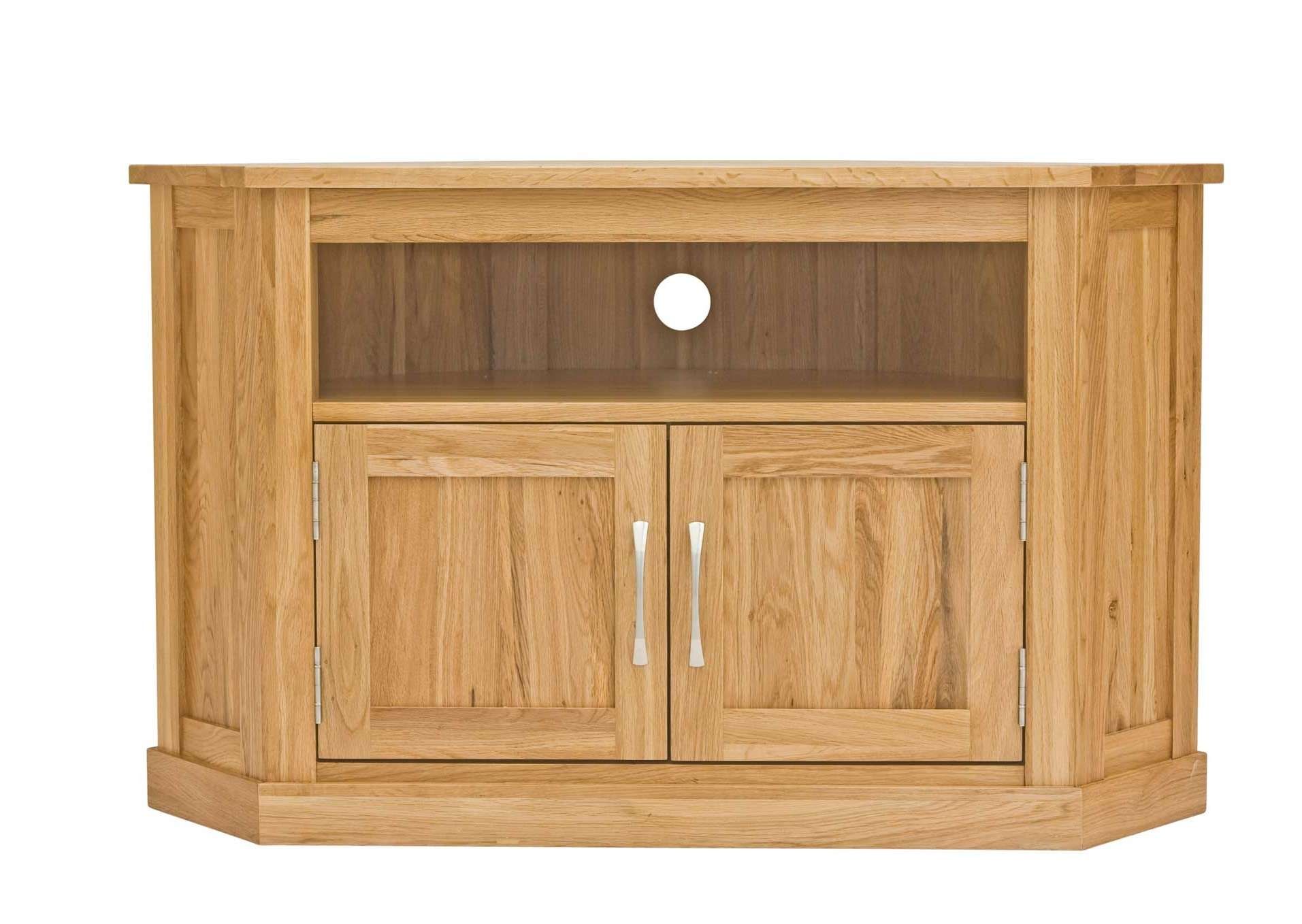 Classic Oak Corner Television Cabinet | Hampshire Furniture In Small Oak Corner Tv Stands (View 7 of 15)