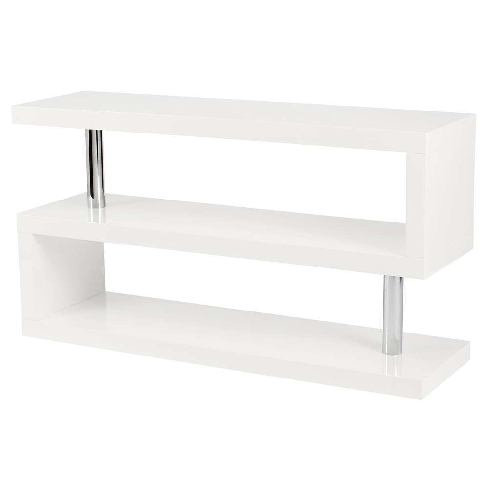 Contour Tv Unit With Shelving White – Dwell Throughout Dwell Tv Stands (View 7 of 15)