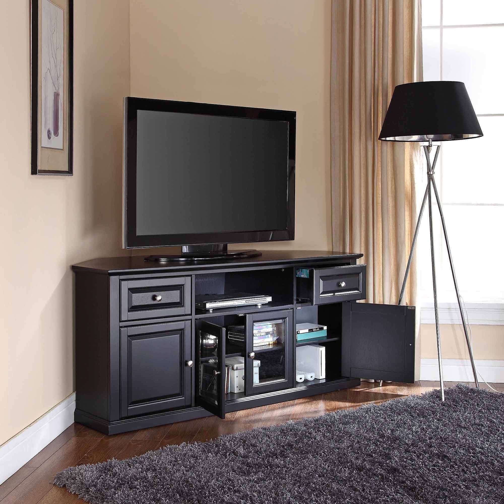 Crosley Furniture Corner Tv Stand For Tvs Up To 60" – Walmart Inside Corner Tv Stands (View 1 of 15)
