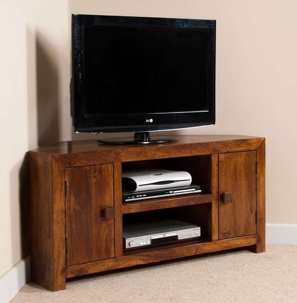Dakota Mango Large Corner Tv Unit | Casa Bella Furniture Uk Inside Wood Corner Tv Cabinets (View 1 of 20)