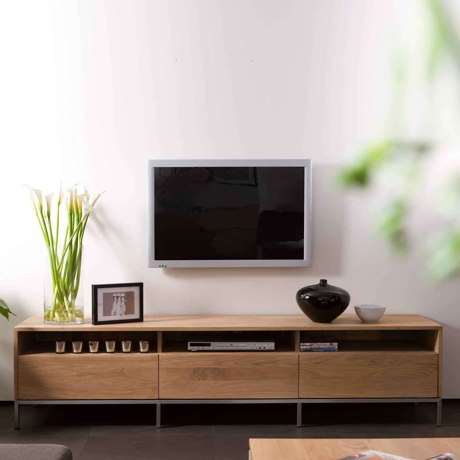 Ethnicraft Ligna Oak Tv Units | Solid Wood Furniture In Low Oak Tv Stands (Gallery 1 of 20)