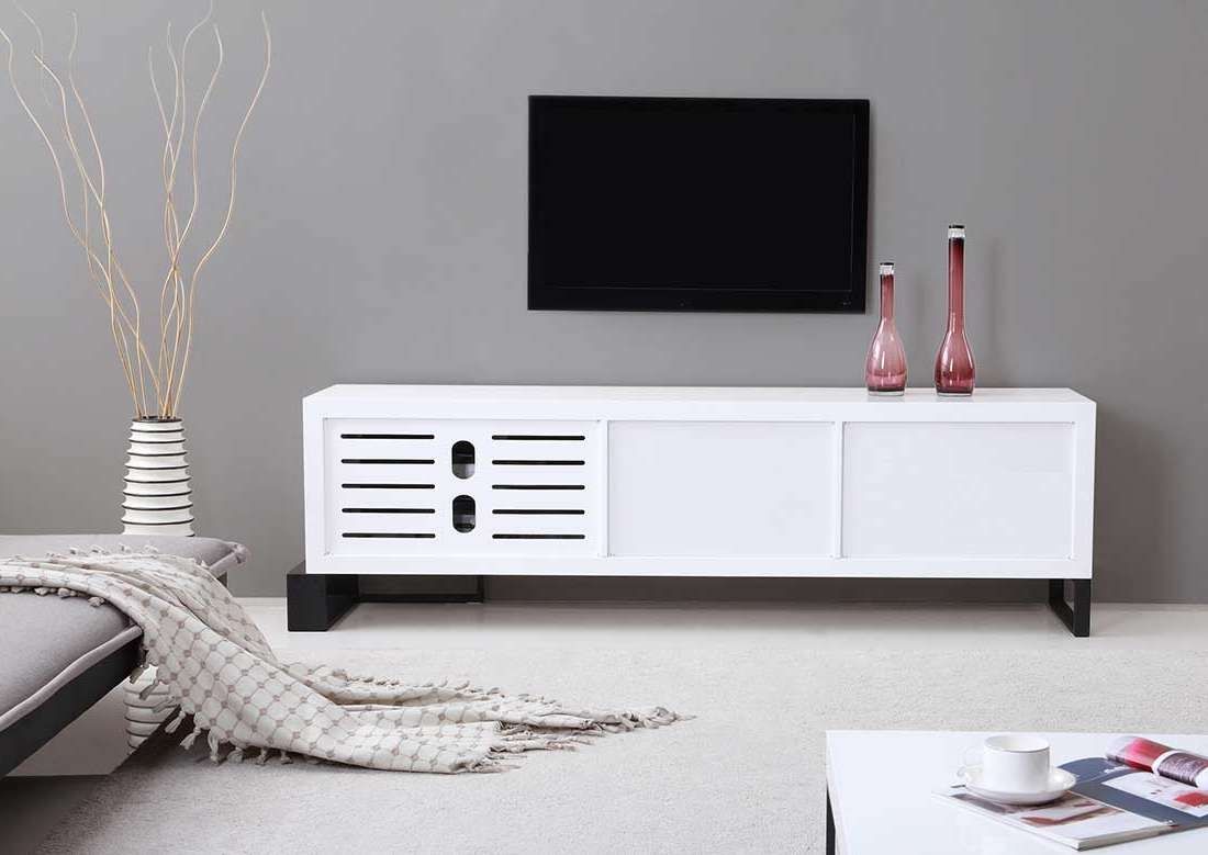 Extra Long Modern White Tv Stand Bm Stands Furnitures Walnut Black Inside Long White Tv Stands (View 2 of 15)
