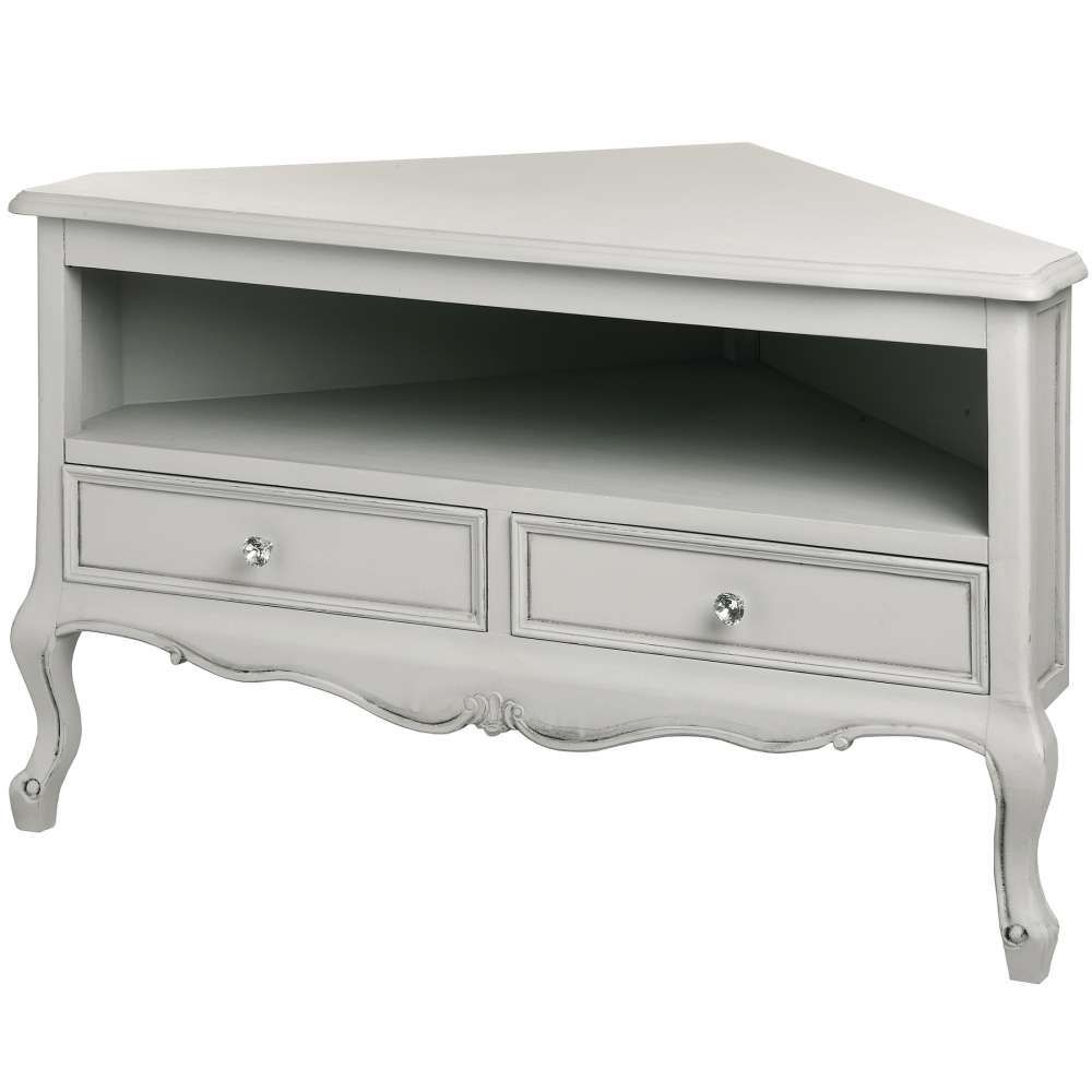Fleur Shabby Chic Corner Tv Cabinet | Shabby Chic Furniture Range For White Corner Tv Cabinets (Gallery 20 of 20)