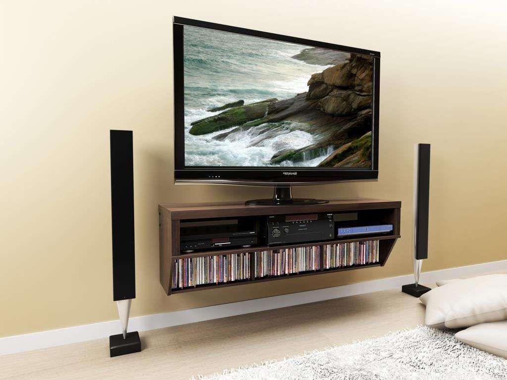 Furniture. Floating Tv Stand Entertainment Center Using Open Shelf Throughout Open Shelf Tv Stands (Gallery 7 of 15)