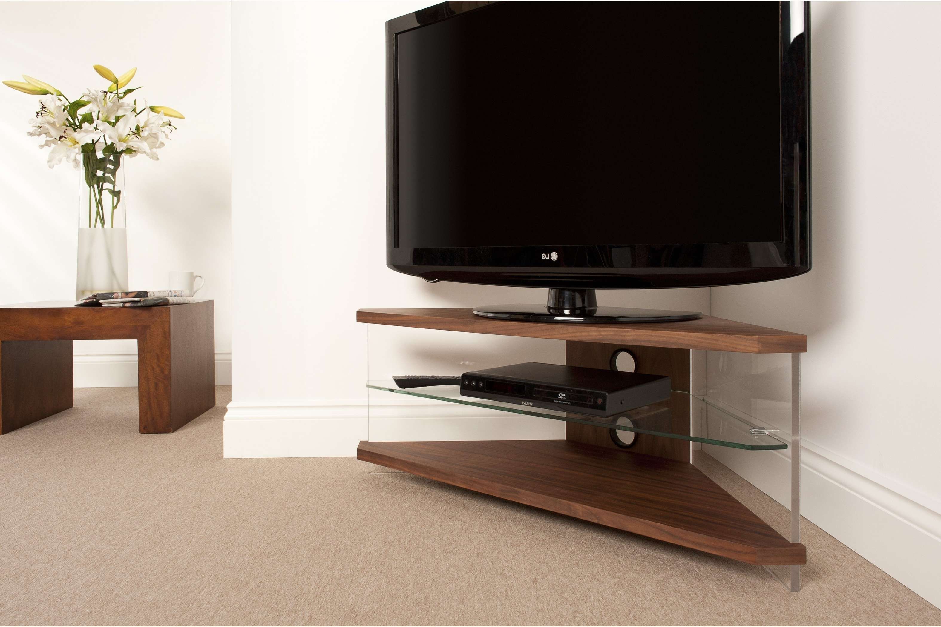 Furniture. Modern Corner Tv Stand In Sophisticated Designs Ideas In Triangular Tv Stands (Gallery 5 of 15)