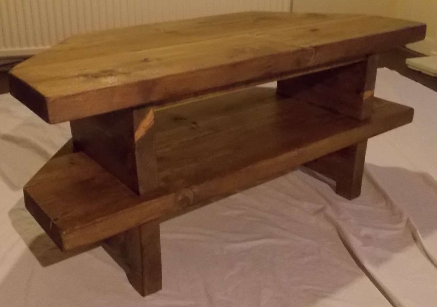 Hand Made Rustic Corner Tv Stand 028 For Low Corner Tv Stands (View 1 of 15)
