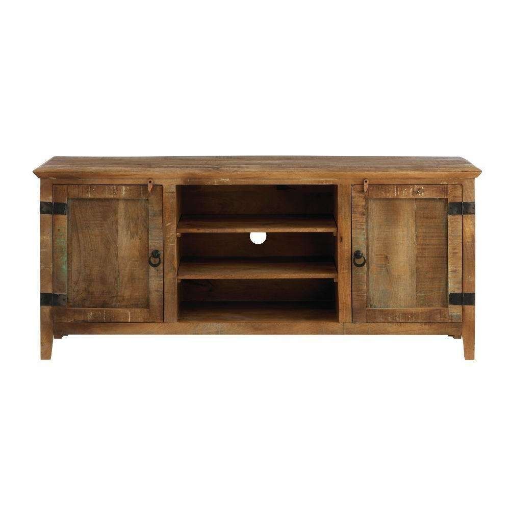 Home Decorators Collection Holbrook Natural Reclaimed Storage Pertaining To Rustic Tv Stands (View 1 of 20)