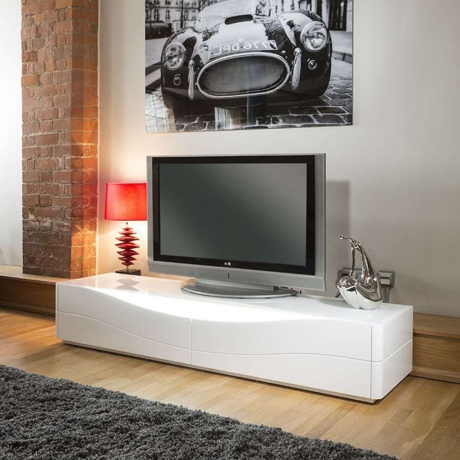 Luxury Modern Tv Stand / Cabinet / Unit White Gloss Led Lighting For Modern White Gloss Tv Stands (Gallery 1 of 20)