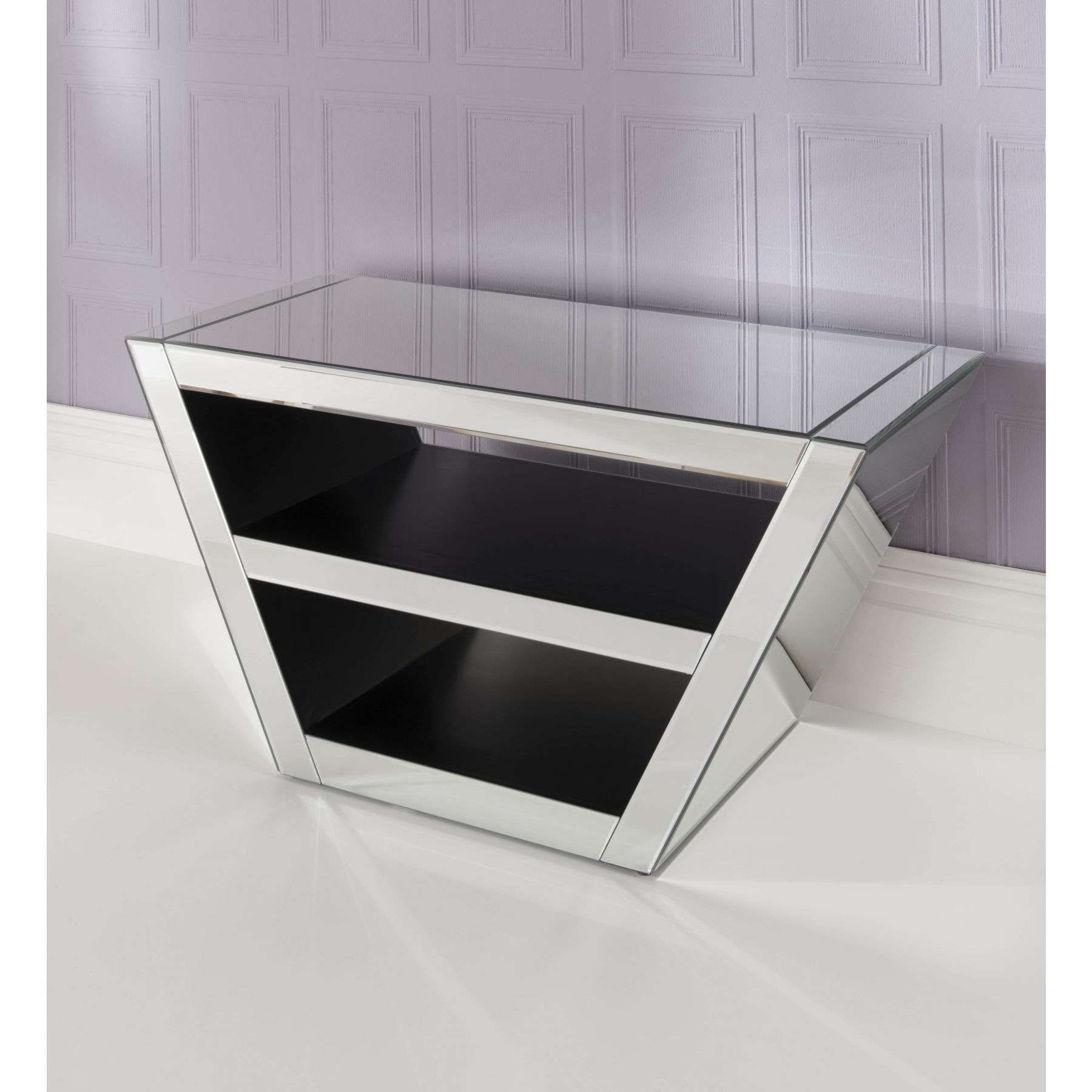 Mirrored Tv Cabinet | Venetian Glass Tv Stand | Homesdirect365 Within Glass Tv Cabinets (Gallery 1 of 20)