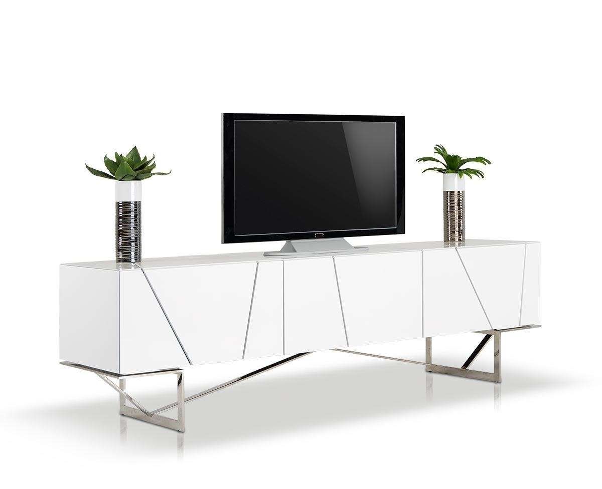 Modern White Tv Stand With Regard To Modern White Tv Stands (Gallery 6 of 15)