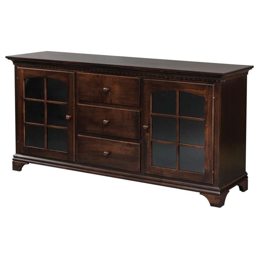 New Bedford Tv Stand Three Drawer Two Door – Amish Crafted Furniture Inside Bedford Tv Stands (View 3 of 15)