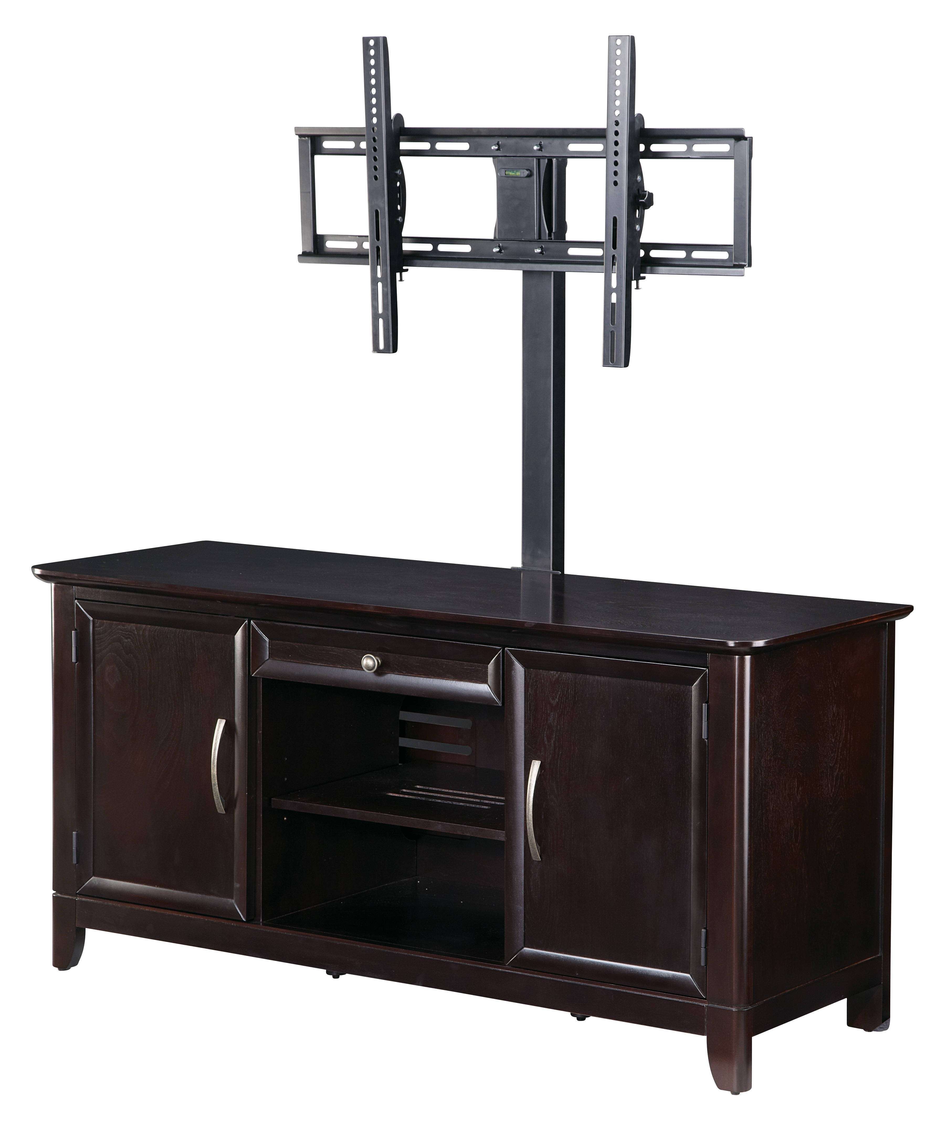 Rectangle White Tv Stand With Glass Shelves And Swivel Mount On Throughout Tv Stands Swivel Mount (Gallery 5 of 15)