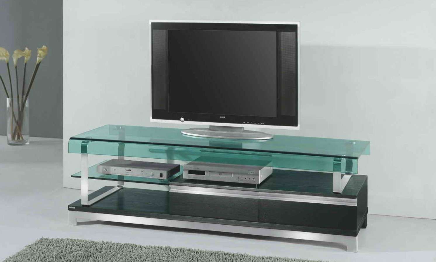 Refreshing Modern Black Glass Tv Stand Tags : Modern Glass Tv With Modern Glass Tv Stands (View 10 of 15)