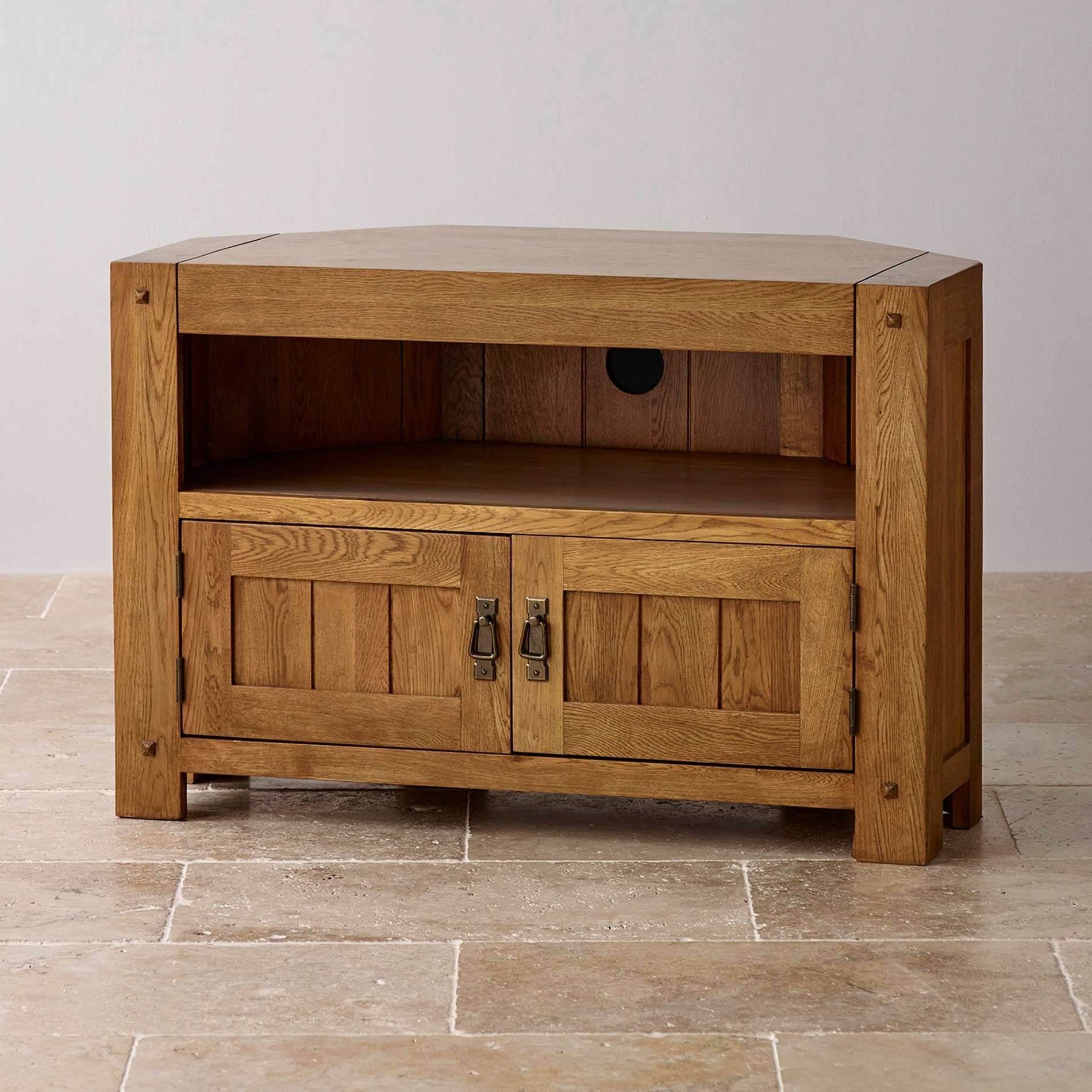 Rustic Oak Corner Tv Cabinet • Corner Cabinets With Regard To Rustic Oak Tv Stands (View 10 of 15)