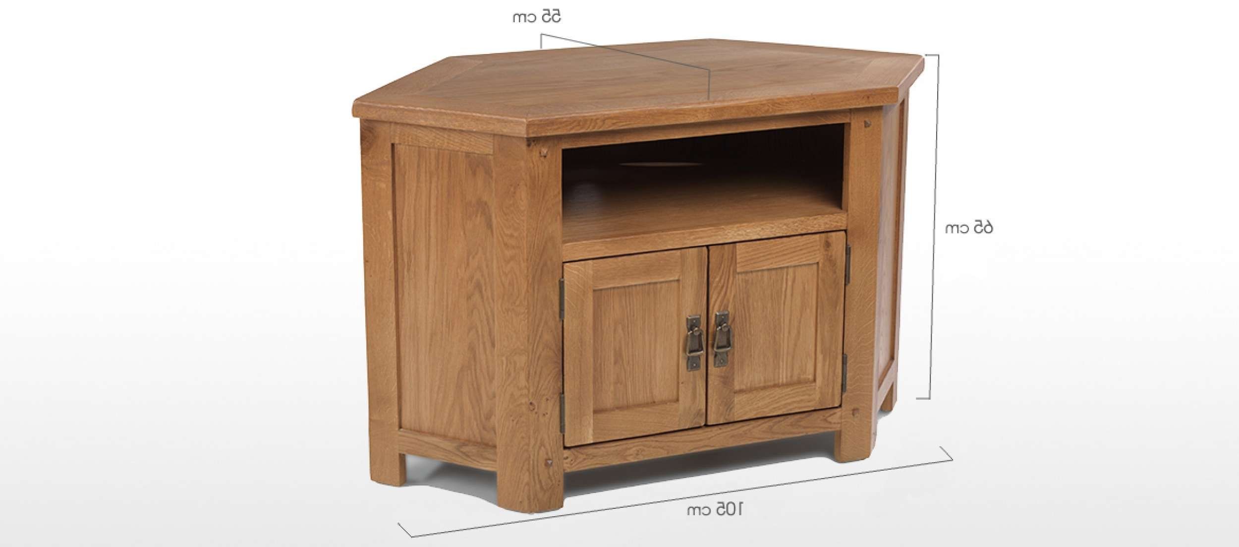 Rustic Oak Corner Tv Cabinet | Quercus Living For Corner Tv Cabinets (View 3 of 20)