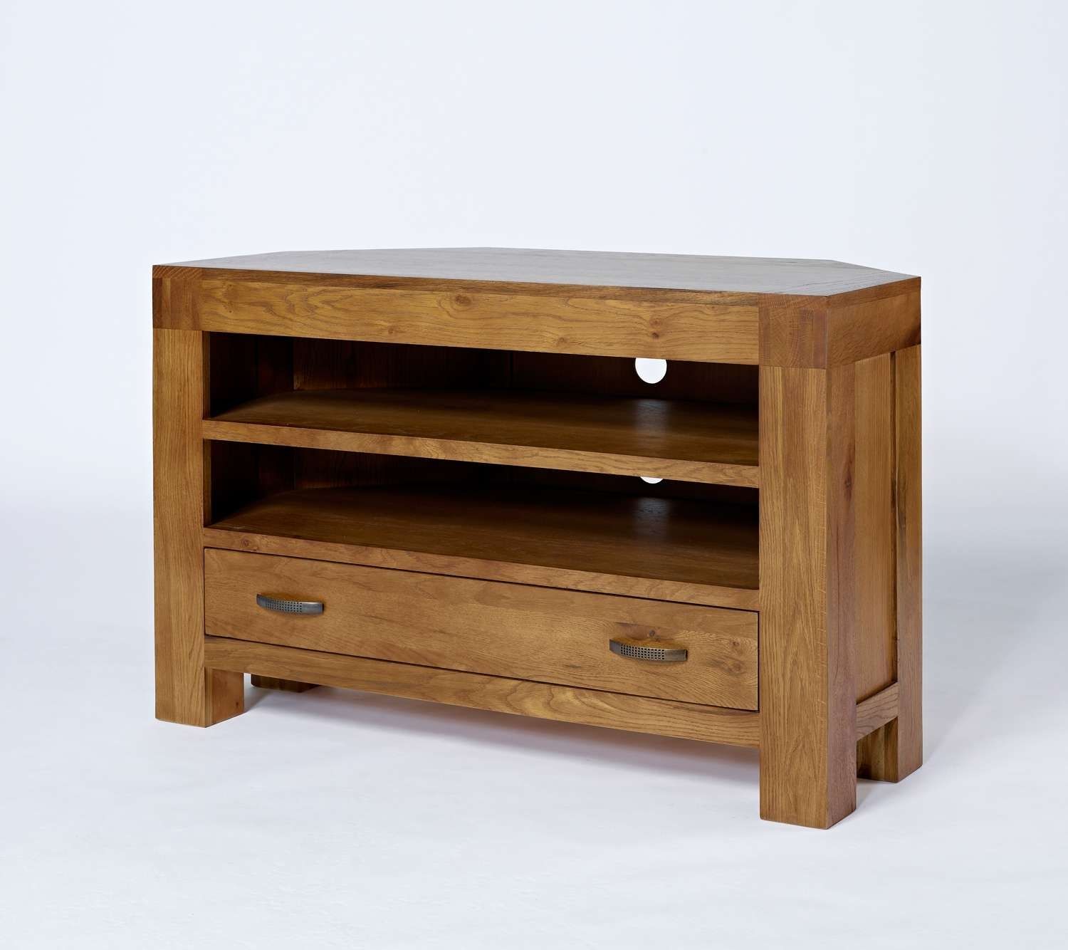 Santana Reclaimed Oak Corner Tv Unit. Shop Online Today Within Corner Wooden Tv Cabinets (Gallery 12 of 20)