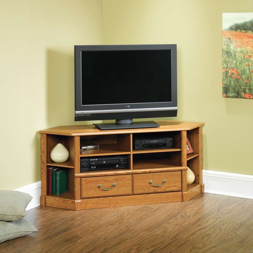 Sauder Orchard Hills Corner Tv Stand 403818 For Corner Tv Stands With Drawers (View 1 of 15)