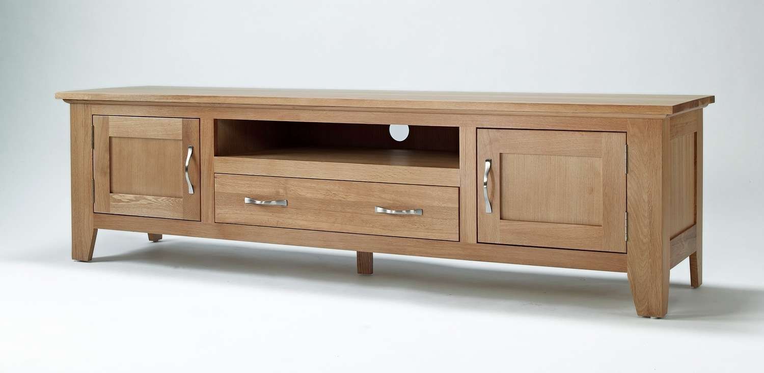 Sherwood Oak Tv Unit – Large | 50% Off Rrp | Oak Furniture Solutions With Oak Tv Stands (View 1 of 15)