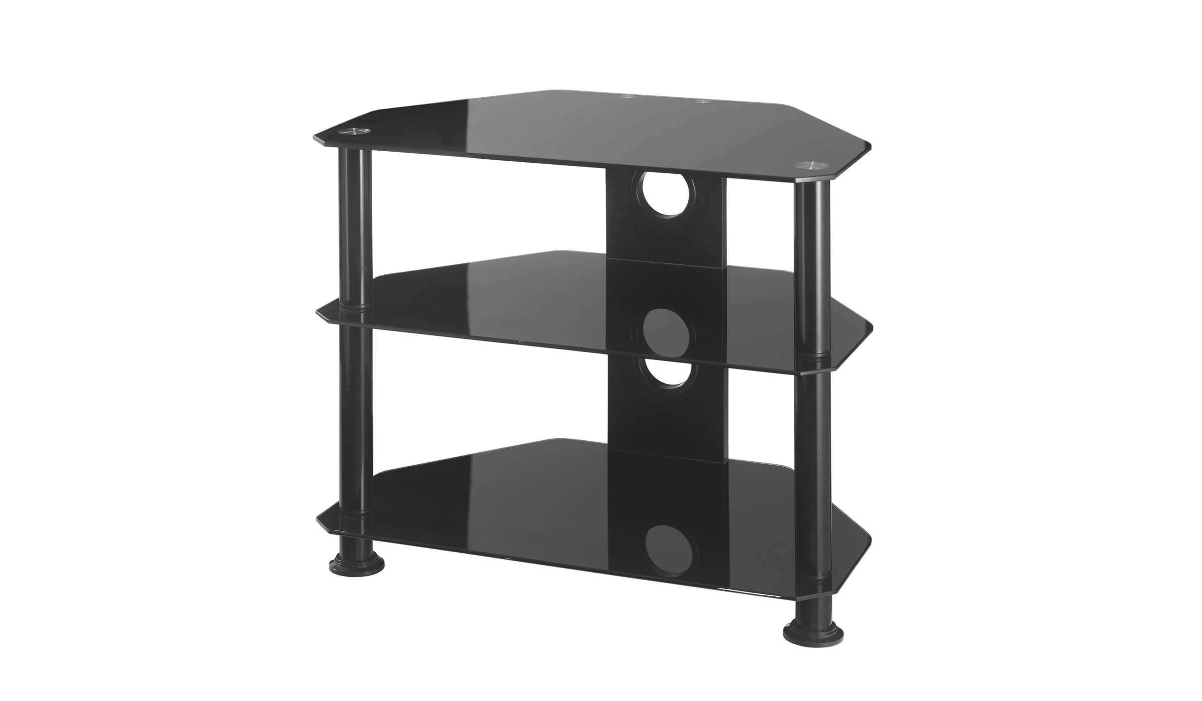 Small Glass Corner Tv Stand Up To 26 Inch Tv | Mmt Db600 Regarding Modern Glass Tv Stands (Gallery 14 of 15)