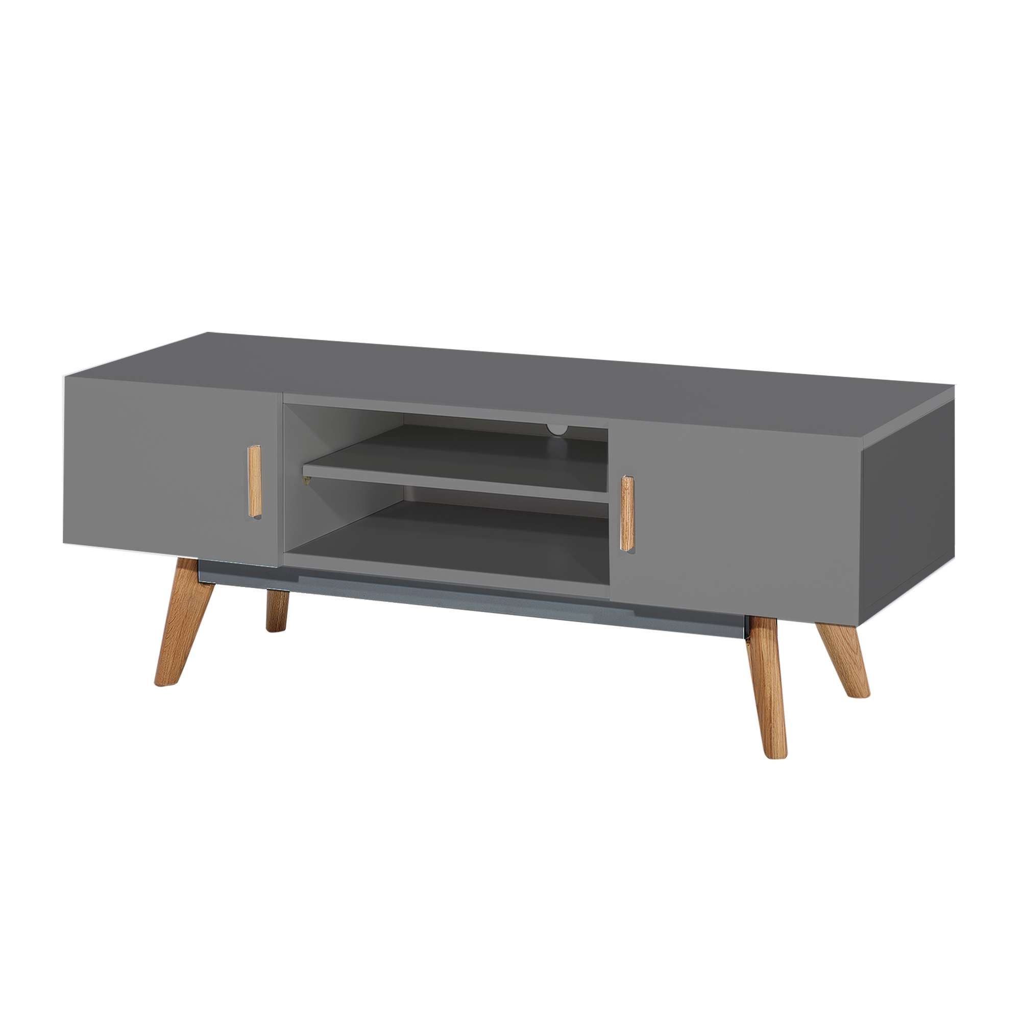 Stylish White Modern Tv Stand From Abreo Abreo Home Furniture Inside Grey Tv Stands (View 1 of 15)