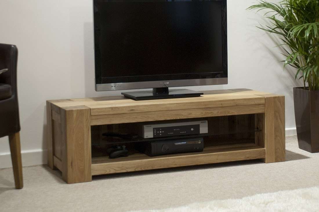 Trend Solid Oak Plasma/tv Unit | Oak Furniture Uk Intended For Contemporary Oak Tv Stands (View 1 of 15)