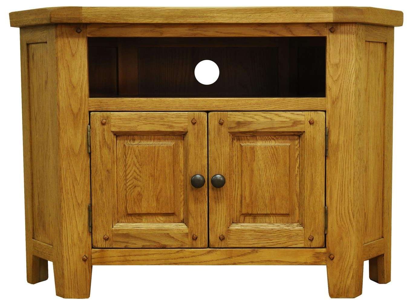 Tv Cabinets : Stanton Rustic Oak Corner Tv Unitstanton Rustic Oak With Corner Oak Tv Stands (View 12 of 15)