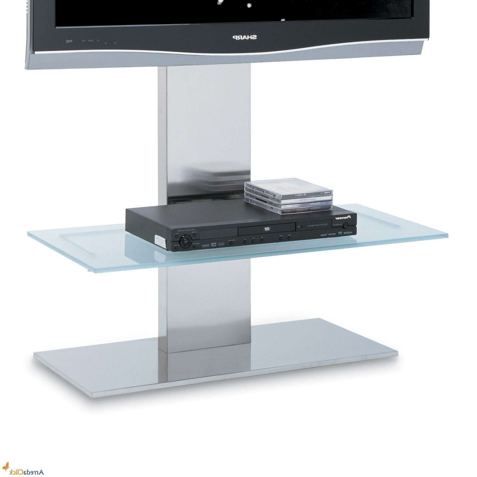 Tv Stands : Silver Tv Stands For Flat Screens Stand Adjustable Intended For Silver Tv Stands (View 1 of 15)