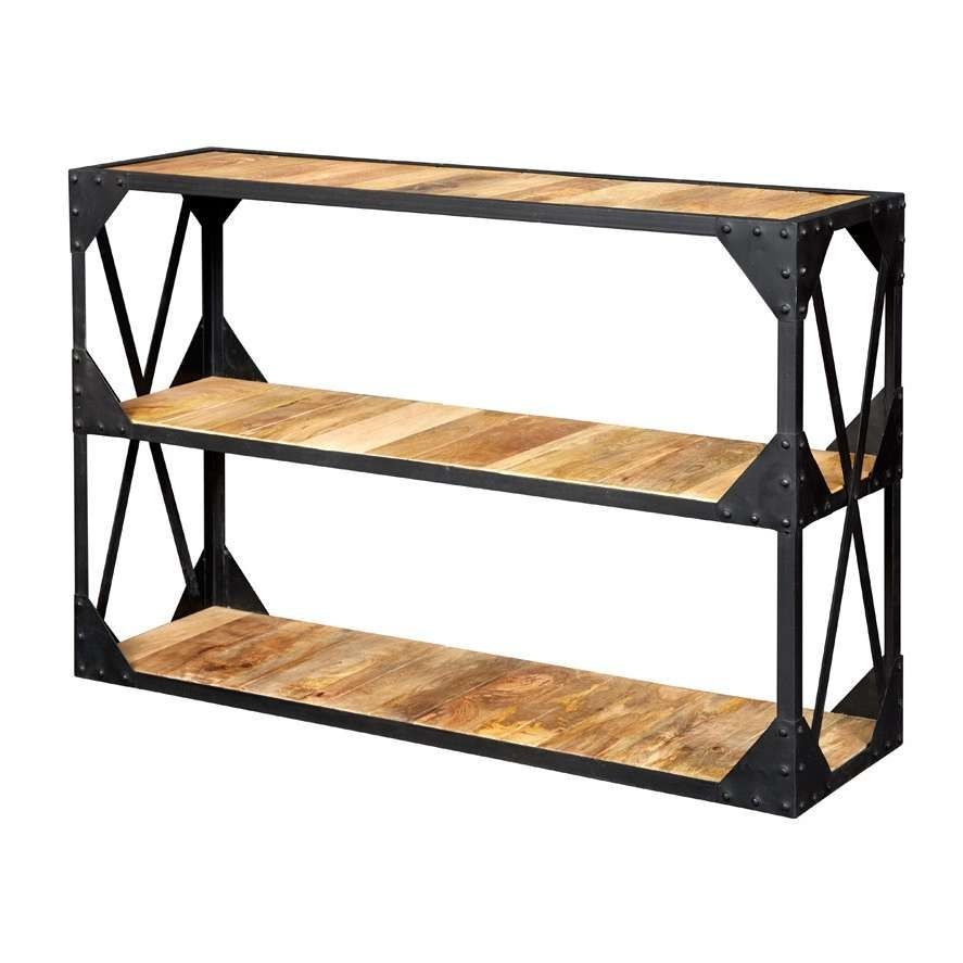 Vintage Industrial Metal And Wood Tv Stand Console Table With Reclaimed Wood And Metal Tv Stands (Gallery 19 of 20)