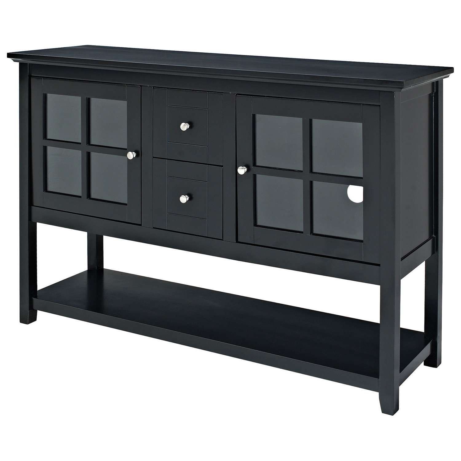 Walker Edison 55" Console Tv Stand – Black : Tv Stands – Best Buy In Black Tv Stands (Gallery 19 of 20)