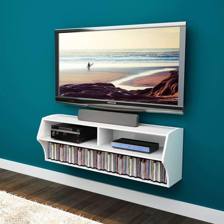 Wall Units. Amusing Wall Shelf Entertainment Center: Outstanding Regarding White Wall Mounted Tv Stands (Gallery 13 of 15)