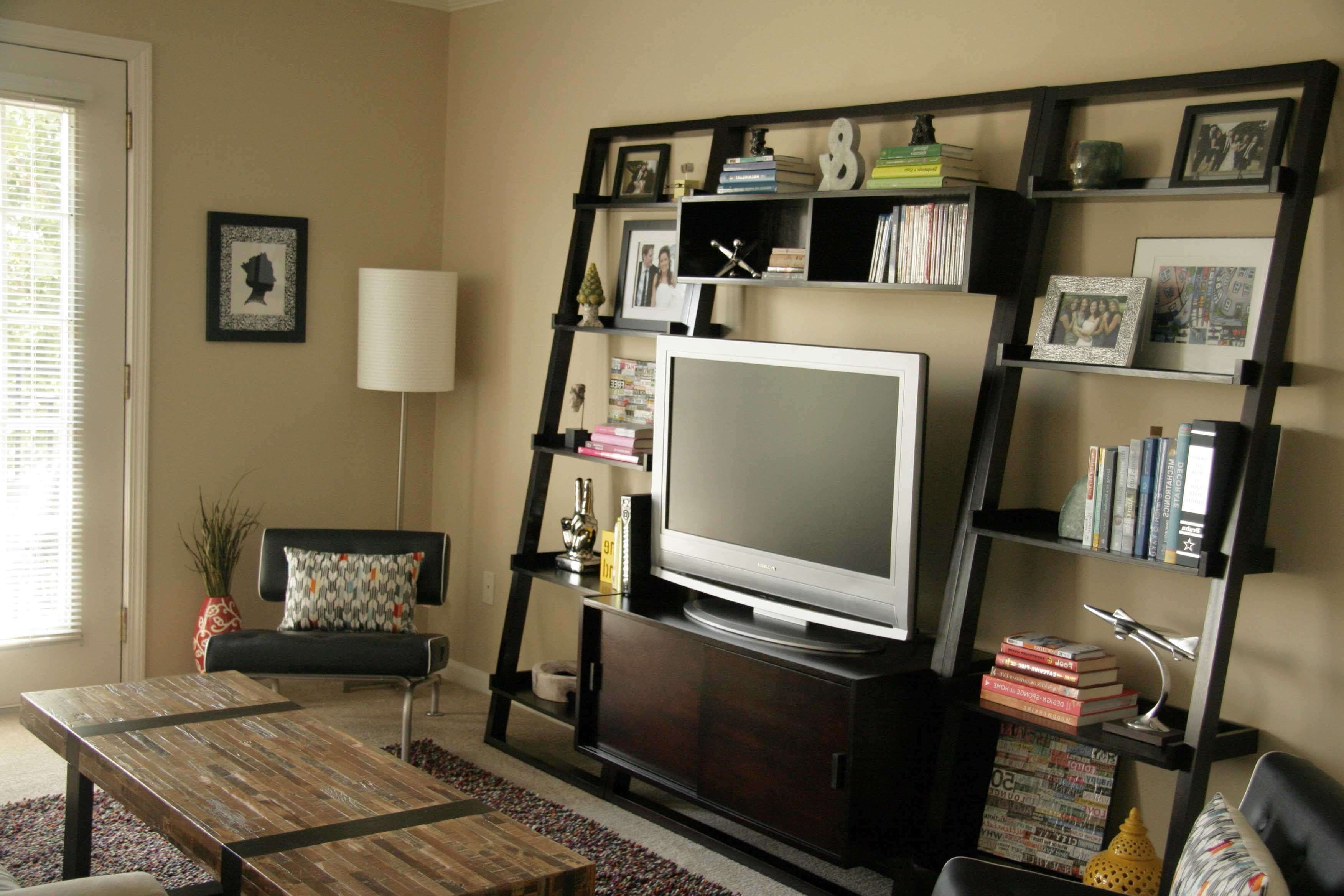 Wall Units. Glamorous Bookcase With Tv Shelf: Bookcase With Tv Regarding Bookshelf Tv Stands Combo (Gallery 6 of 15)
