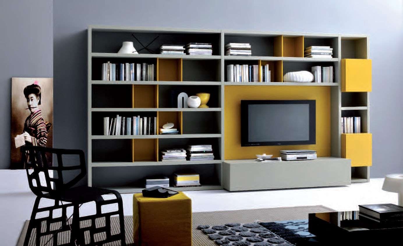 Wall Units. Glamorous Bookcase With Tv Shelf: Bookcase With Tv With Bookshelf And Tv Stands (Gallery 12 of 15)