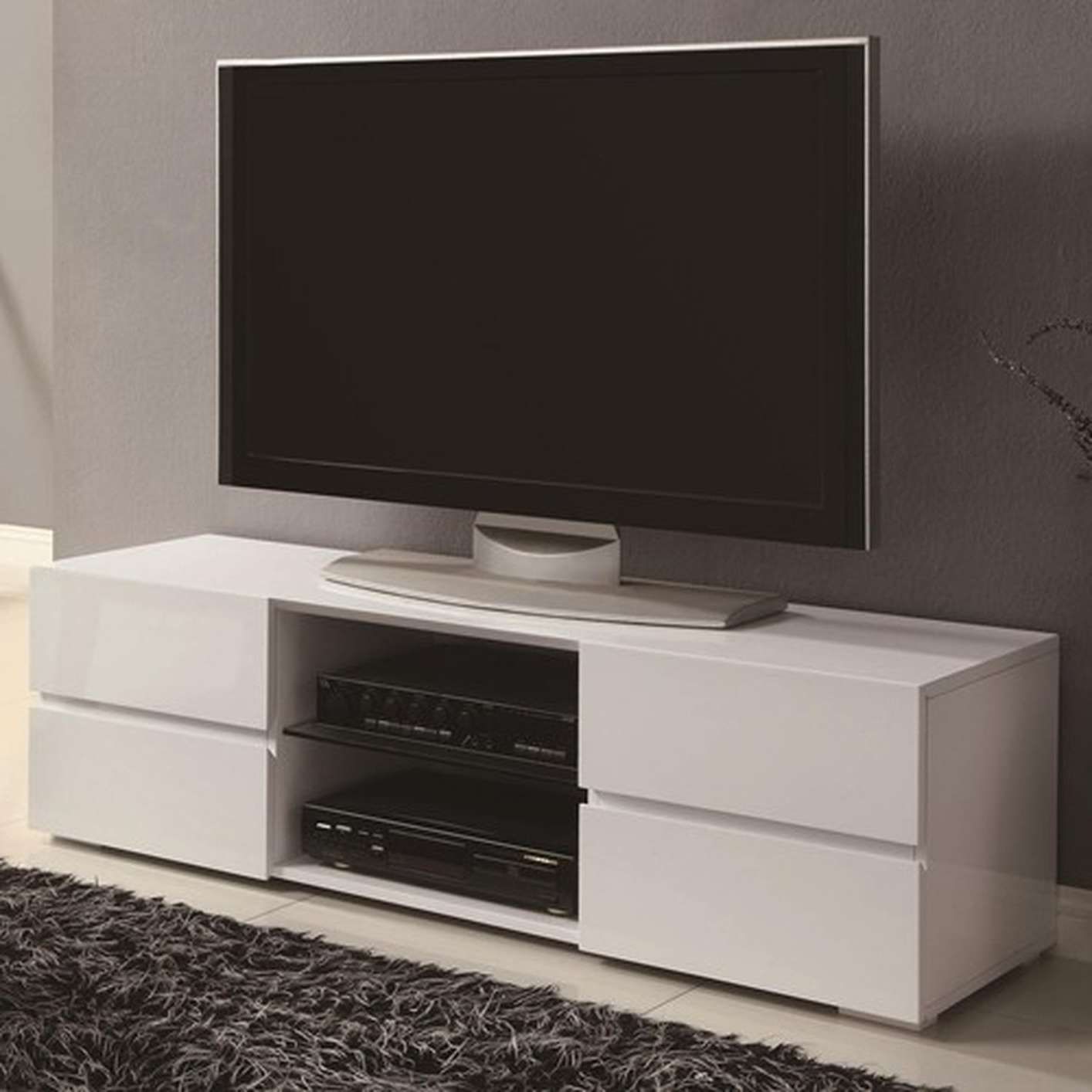White Wood Tv Stand – Steal A Sofa Furniture Outlet Los Angeles Ca For White Wood Tv Stands (View 1 of 15)