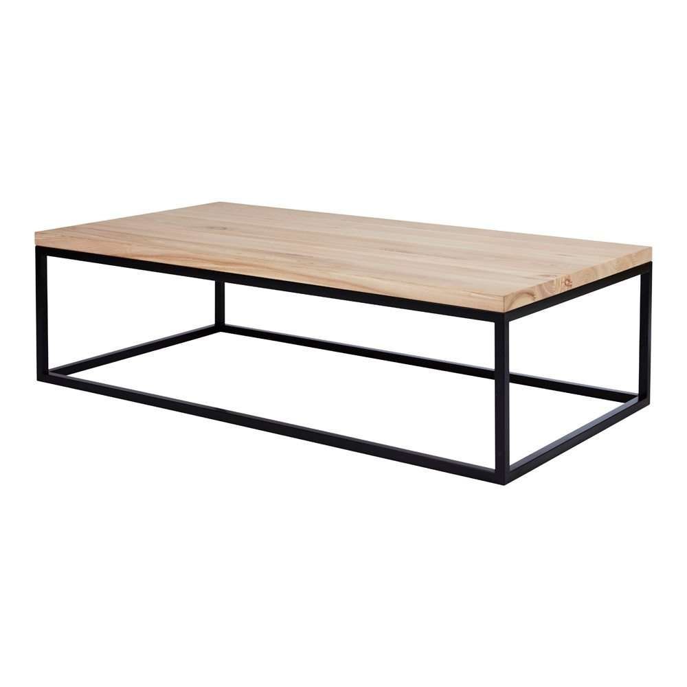 2018 Metal Coffee Tables With Regard To Industrial Designer Coffee Table – Timber Top/black Metal Base (View 1 of 20)