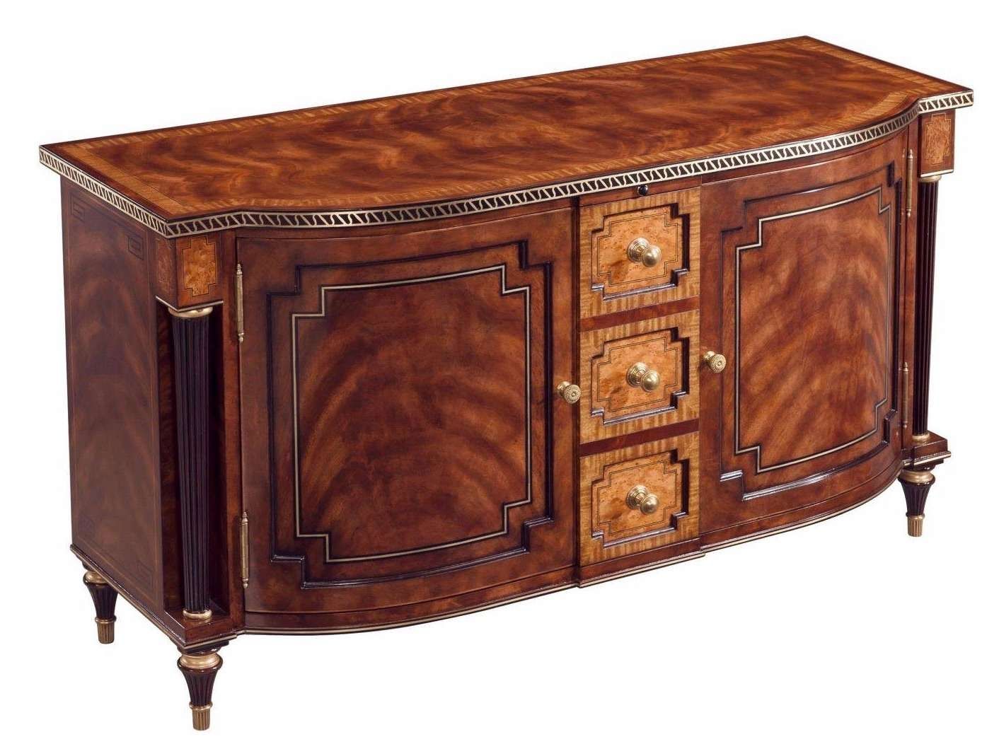 A Mahogany Veneered And Yew Burl Banded Tv Cabinet, Tv Stands From For Mahogany Tv Cabinets (View 18 of 20)