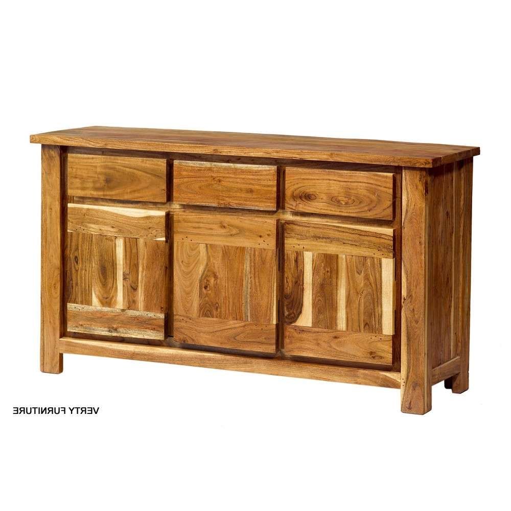 Acacia Sideboard – 3 Doors 3 Drawers – Verty Indian Furniture For Indian Sideboards Furniture (Gallery 20 of 20)