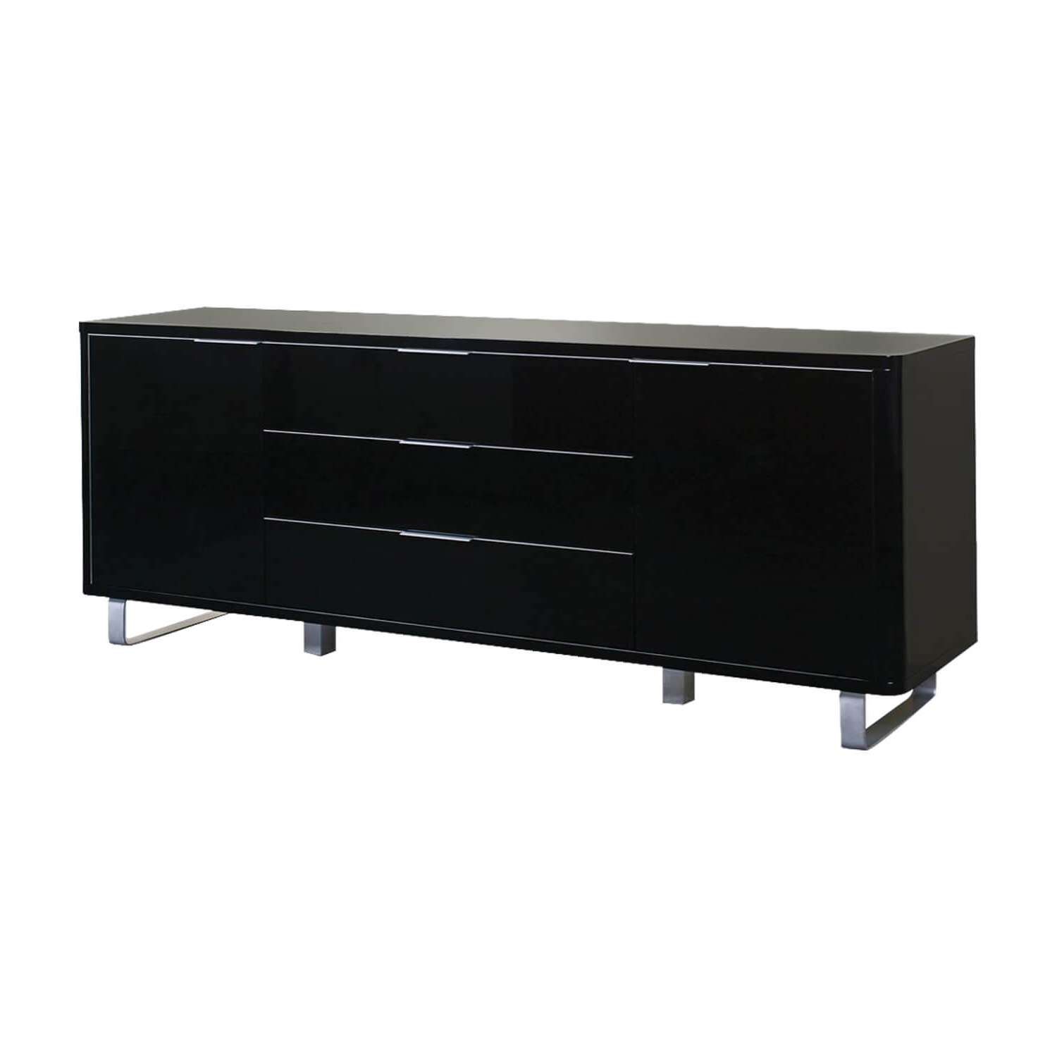 Accent Black High Gloss Sideboard | Modern Dining Furniture | Fads In Uk Gloss Sideboards (Gallery 20 of 20)
