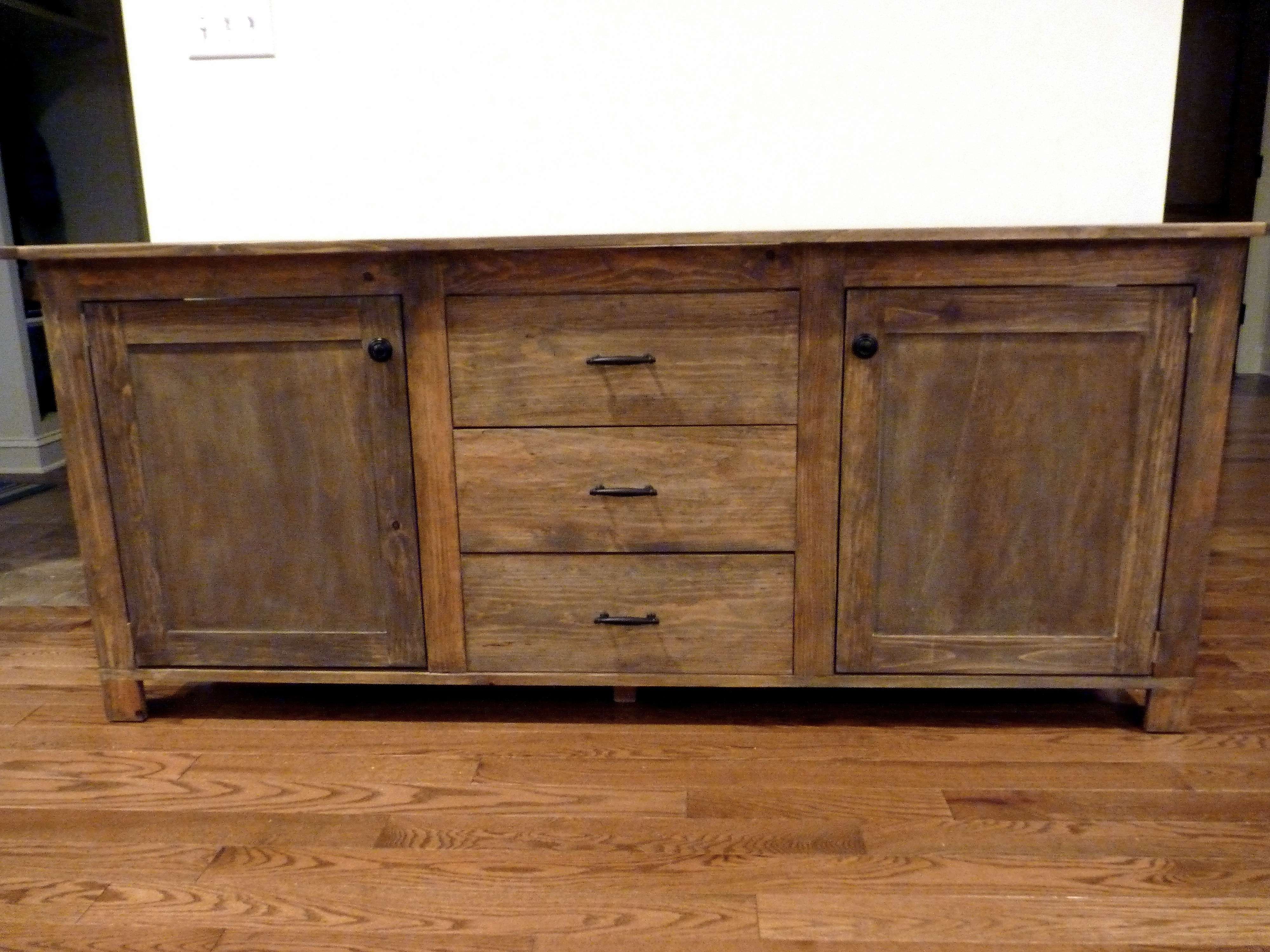 Ana White | Rustic Sideboard – Diy Projects For Rustic Sideboards And Buffets (View 7 of 20)