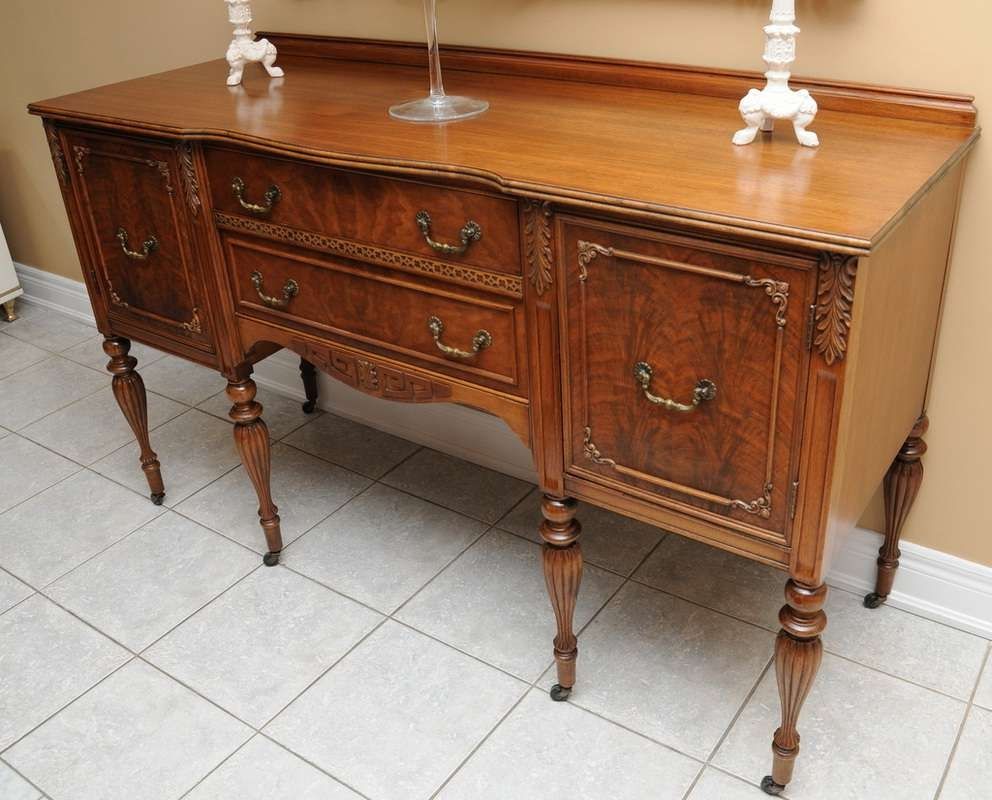 Antique Buffet Sideboard Solid Wood — New Decoration : Antique For Antique Buffet Sideboards (View 10 of 20)