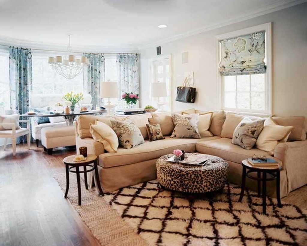 Awesome Family Room Plan With Comfy Sectional Sofa And Unique With Regard To Current Coffee Table For Sectional Sofa (View 8 of 20)