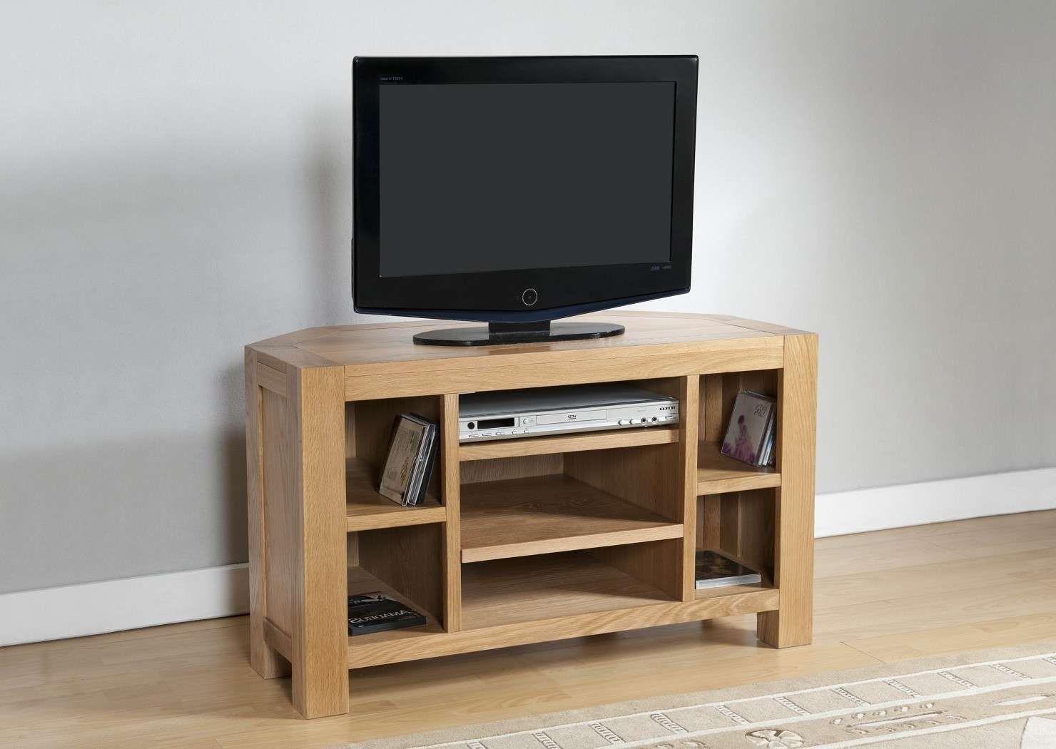 Aylesbury Contemporary Light Oak Corner Tv Unit | Oak Furniture Uk Regarding Light Oak Tv Cabinets (View 15 of 20)