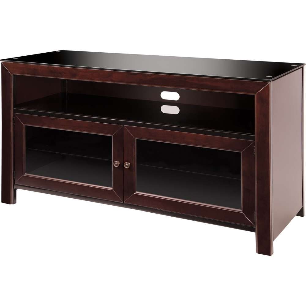 Bello Wmfc503 50" Wood Tv Stand A/v Cabinet In Deep Mahogany In Mahogany Tv Cabinets (View 5 of 20)